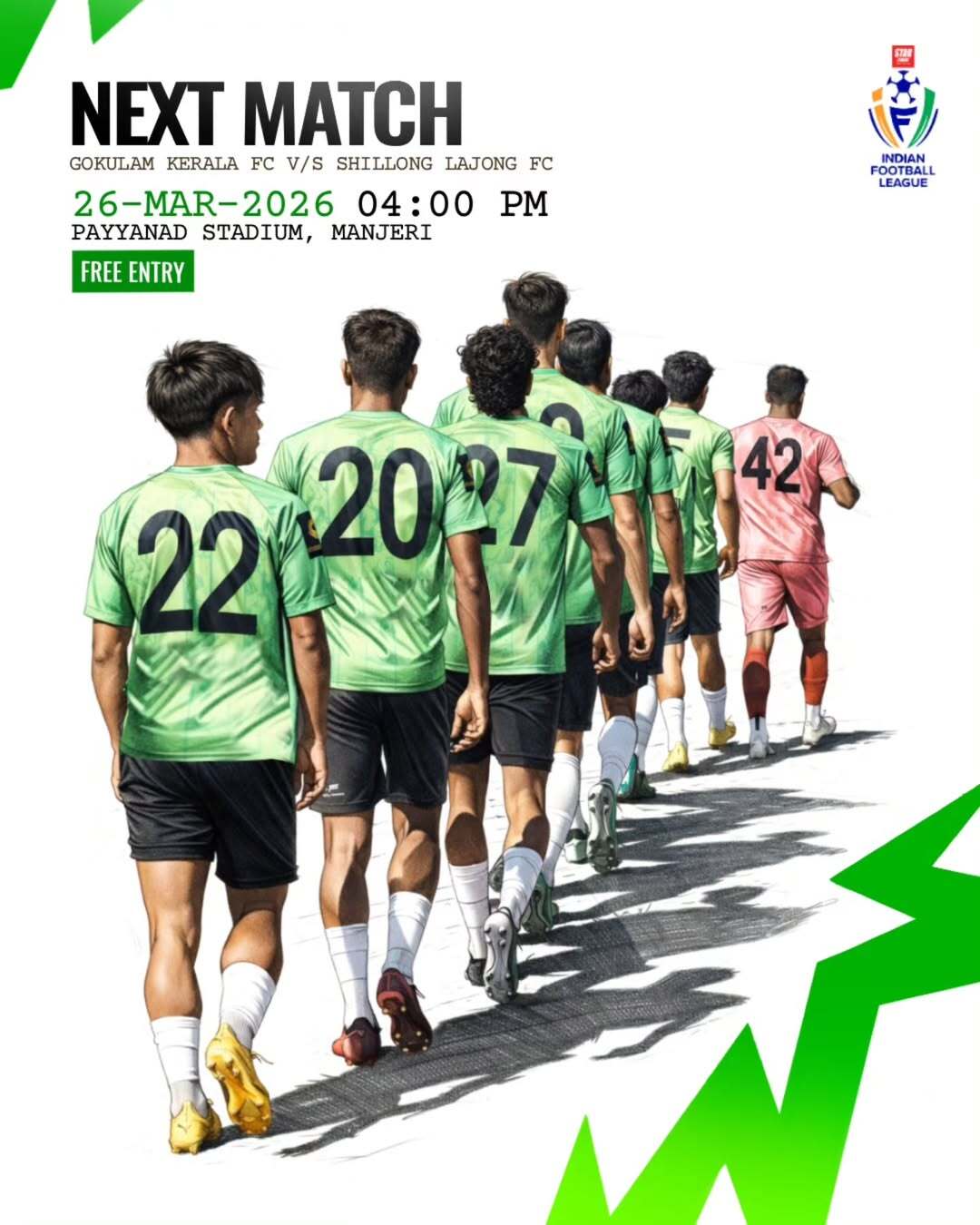 Gokulam Kerala FC vs Shillong Lajong FC | Indian Football League