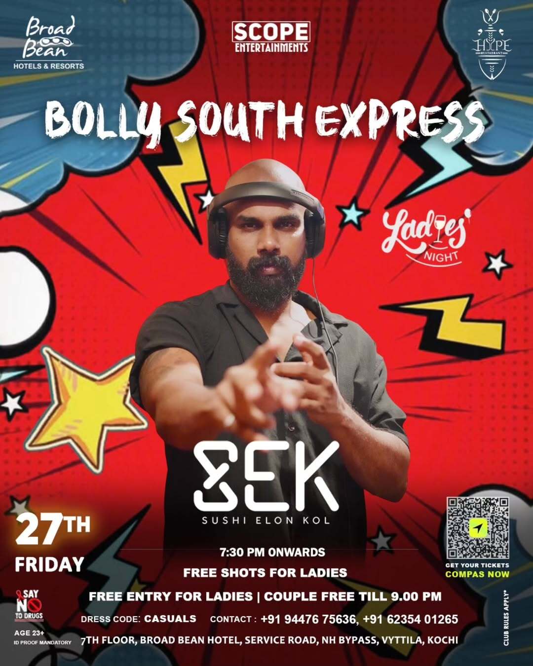 Bolly South Express Ladies Night
