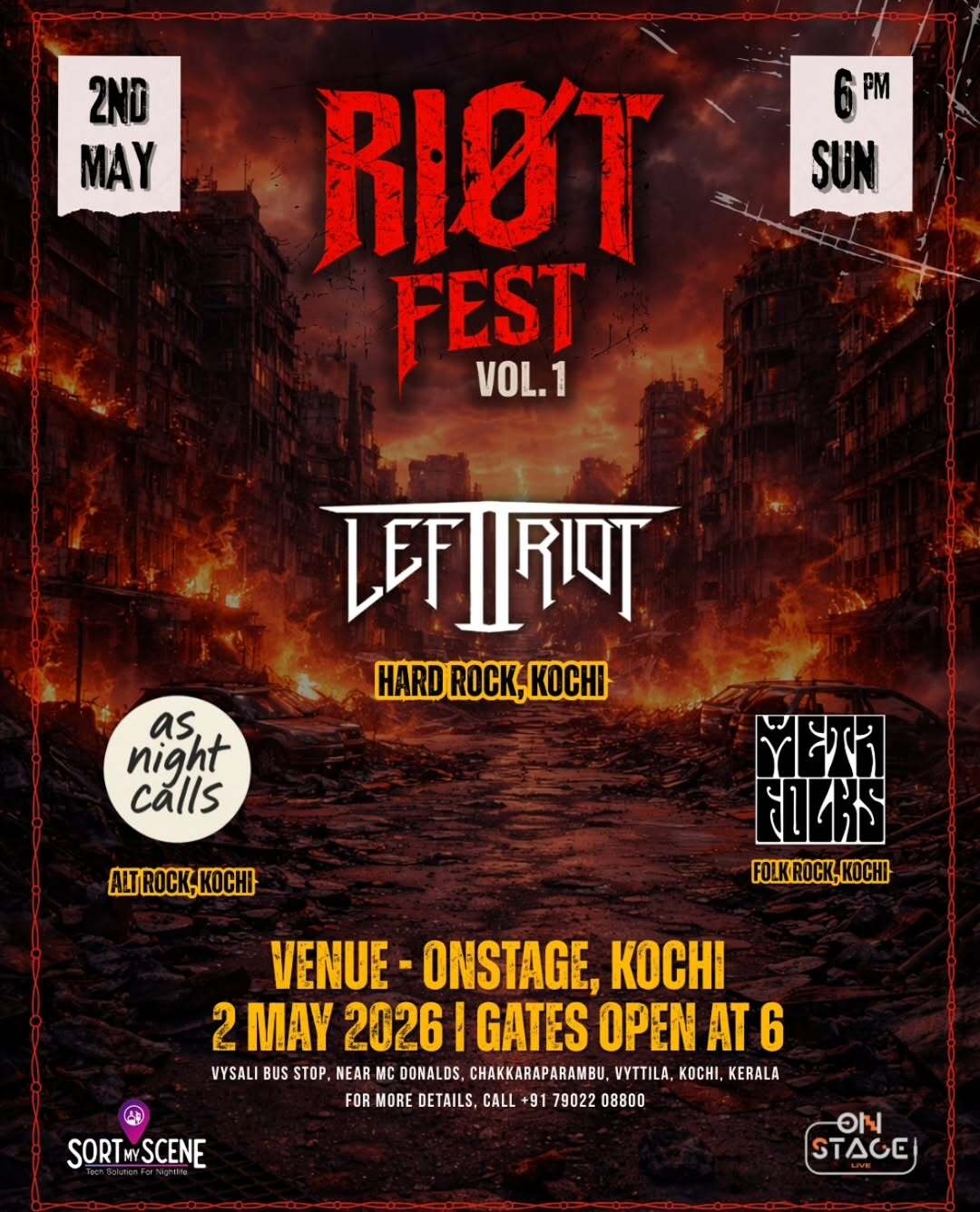 Riot Fest Ft. Metafolks, Metafolks, Lef2Riot | Kochi