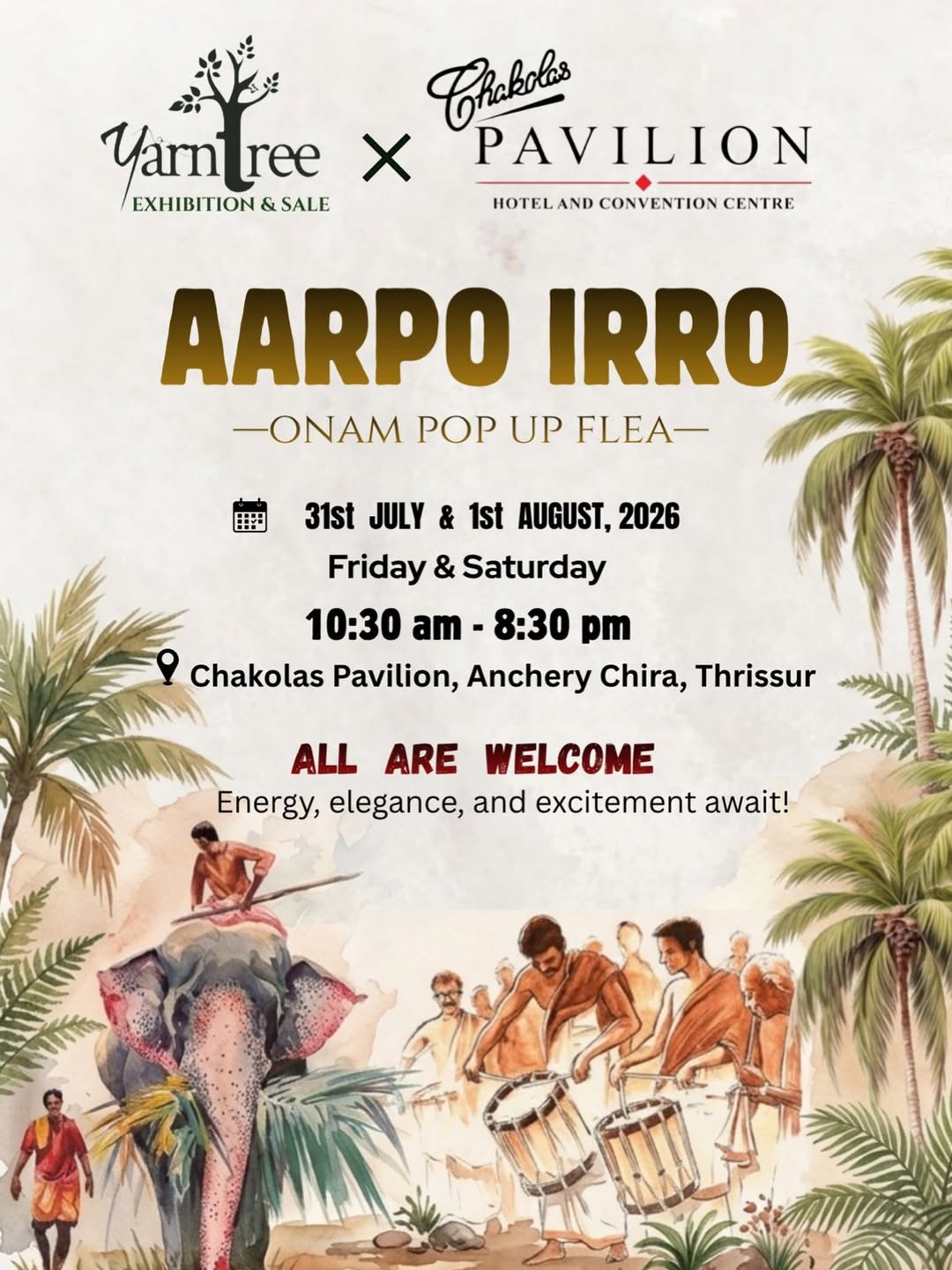 Aarpo Irro – Onam Pop-Up Flea 2026 | Thrissur