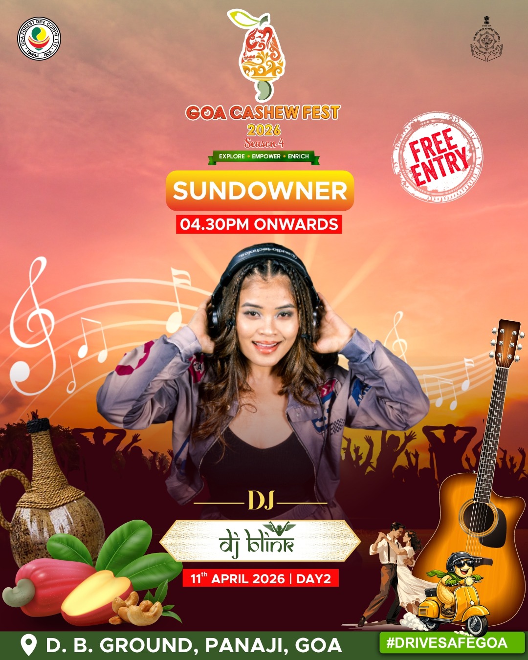 Goa Cashew Fest 2026 – Sundowner with DJ Blink | Panaji
