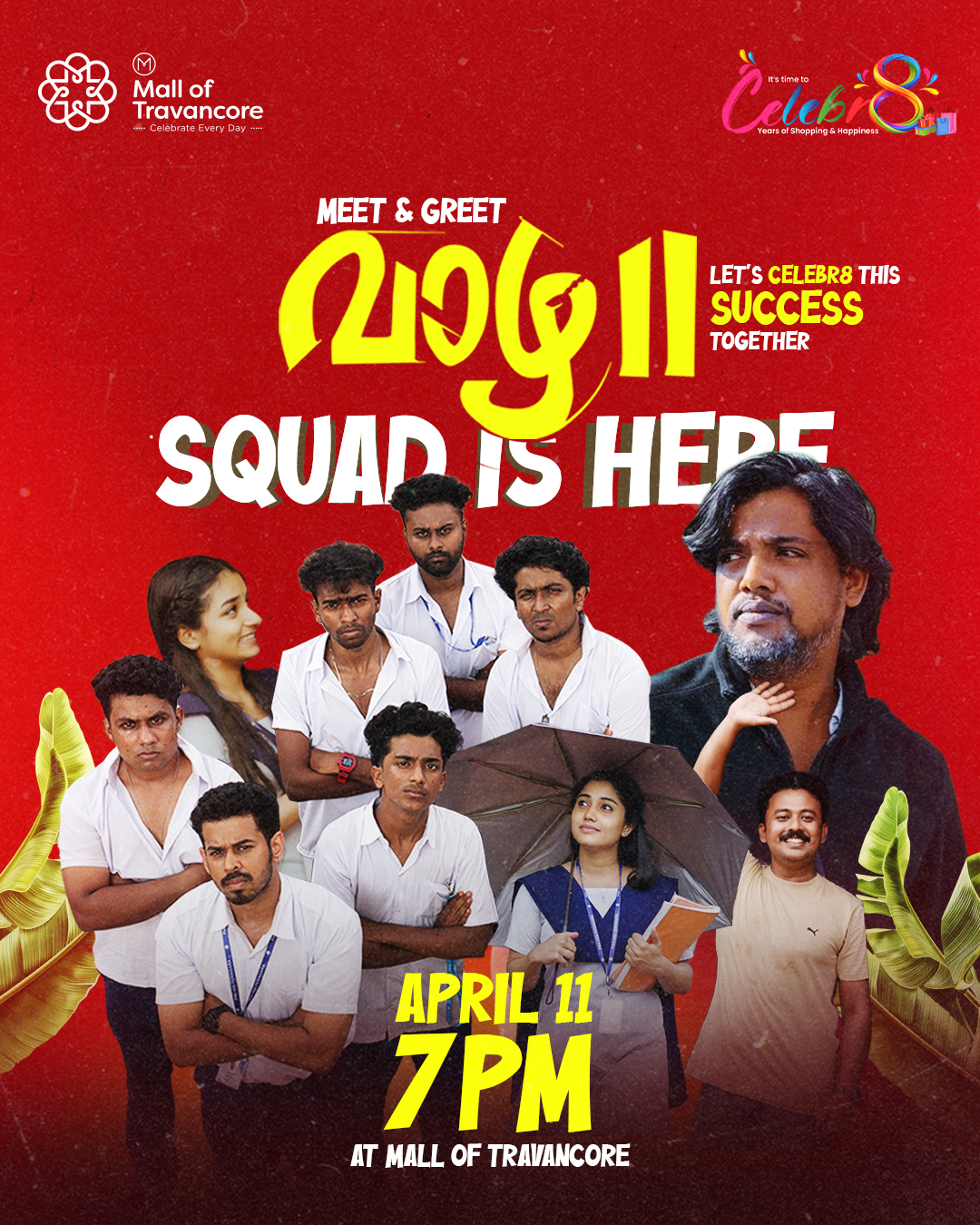 Meet & Greet โ Team Vazha 2 | Success Celebration | Mall of Travancore, Trivandrum