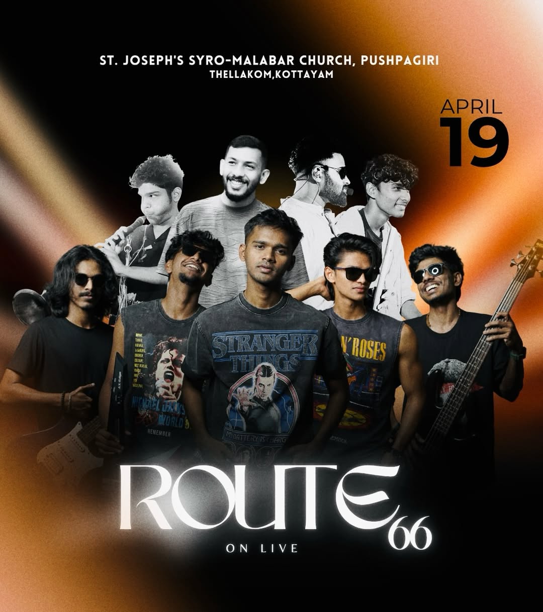 Route 66 Live Band Performance | St. Joseph’s Syro-Malabar Church, Pushpagiri, Thellakom, Kottayam