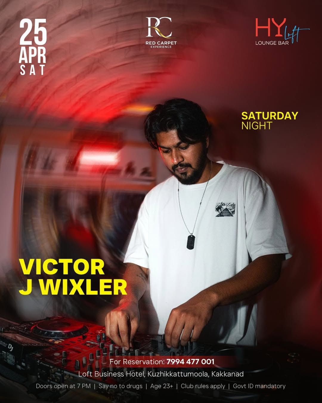 Saturday Night β DJ Victor J Wixler | HY Loft Lounge Bar, Kakkanad, Kochi