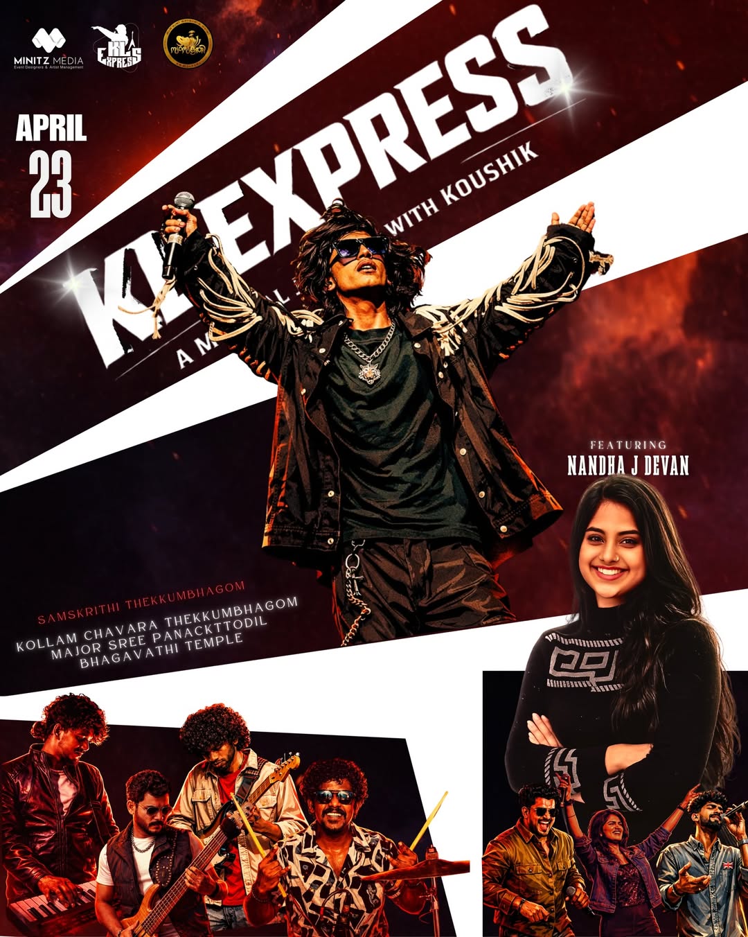 KL Express Live with Kaushik | Featuring Nandha J Devan | Kollam Chavara Thekkumbhagam Major Sree Panackattodil Bhagavathi Temple