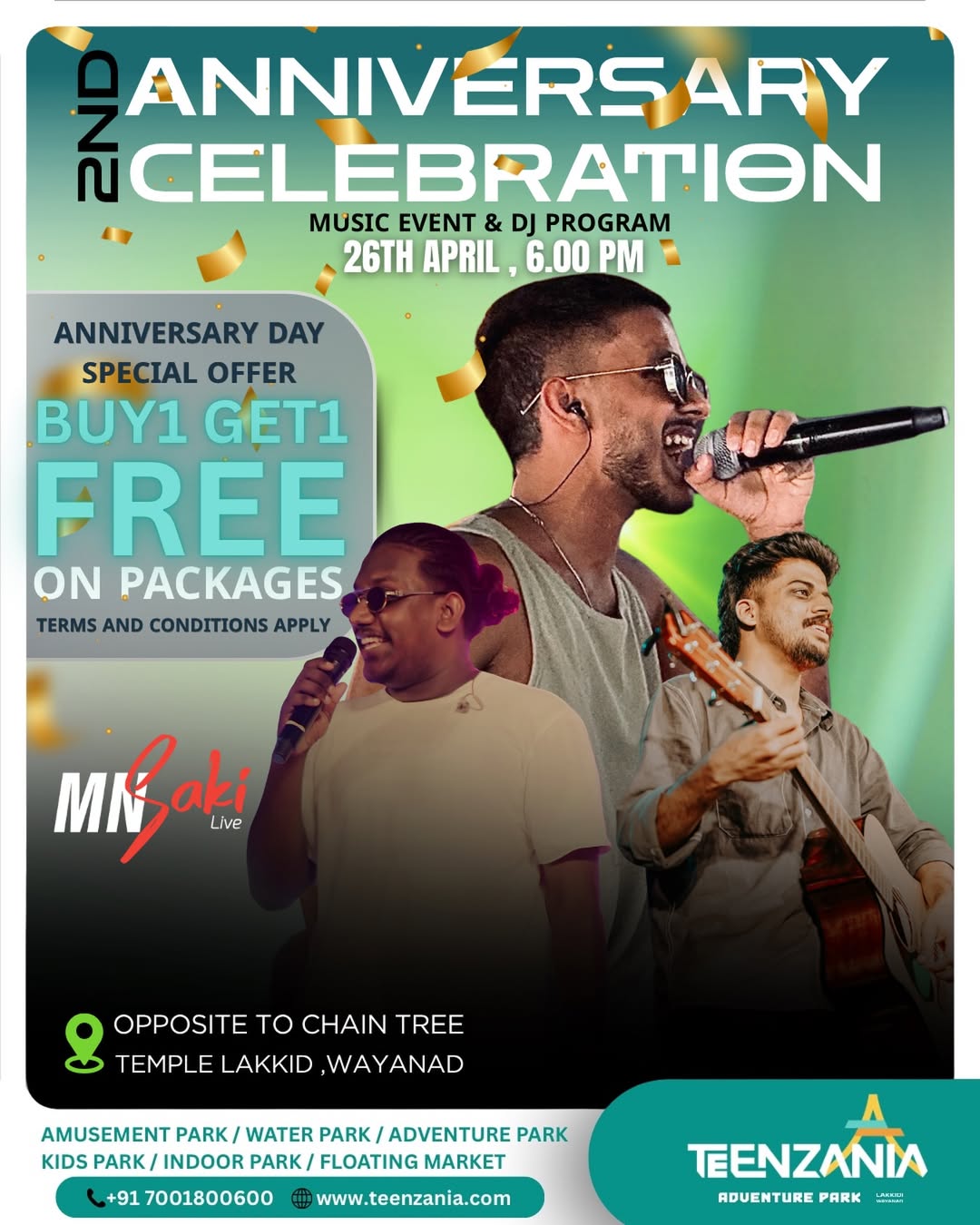 Teenzania Second Anniversary Celebration | Music Event & DJ Program Ft. Saeed Kurikkal, MN Saki, Shainsha