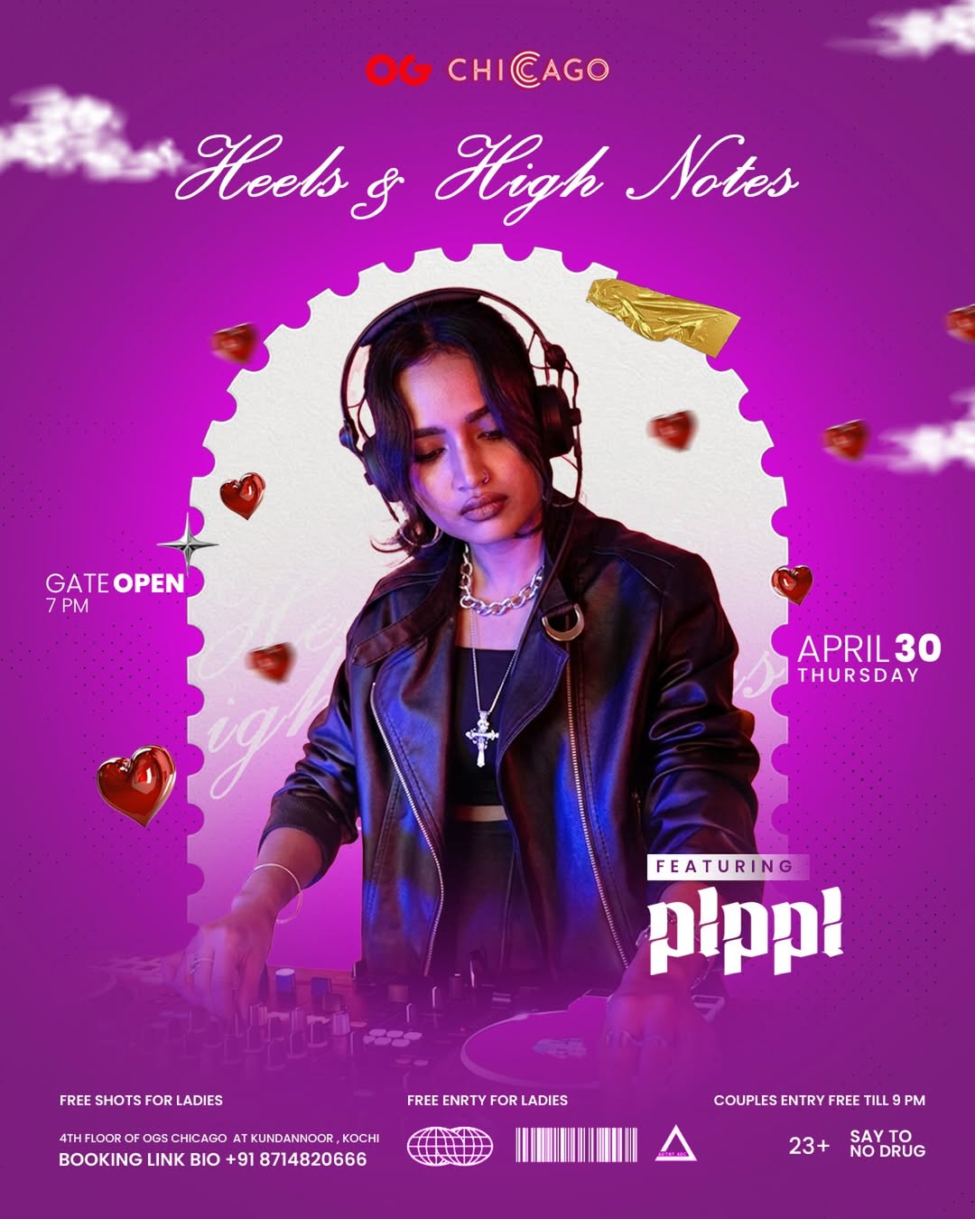 Heels & High Notes at OG’s Chicago Kochi – DJ Pippi Live | Ladies Night Party