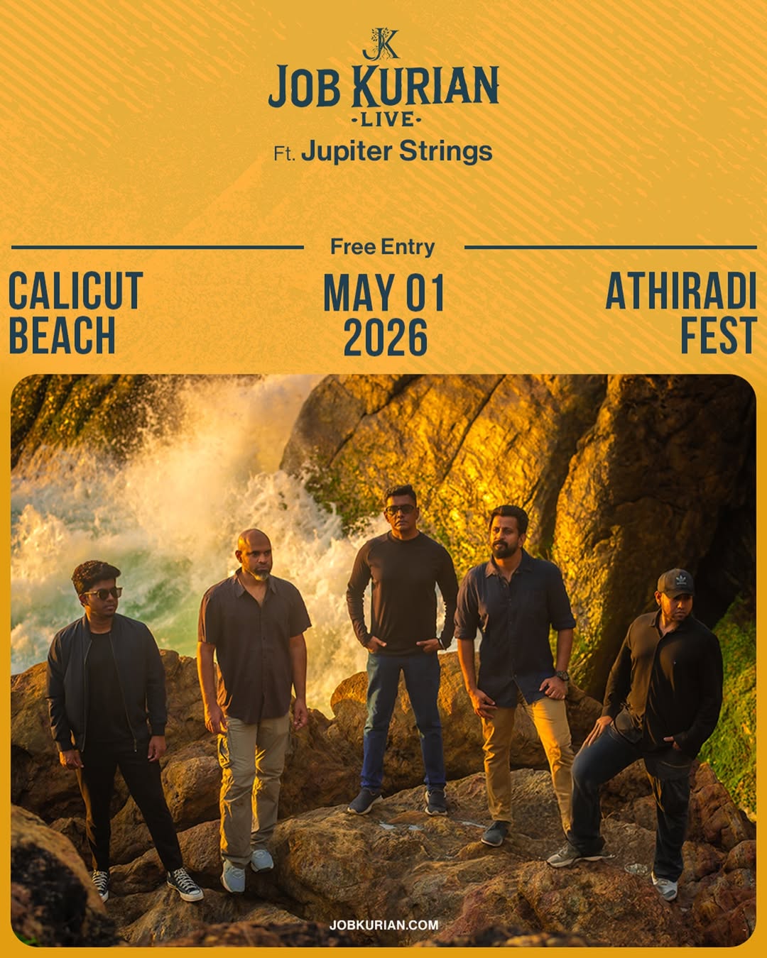 Job Kurian Live at Athiradi Fest Ft. Jupiter Strings | Calicut Beach