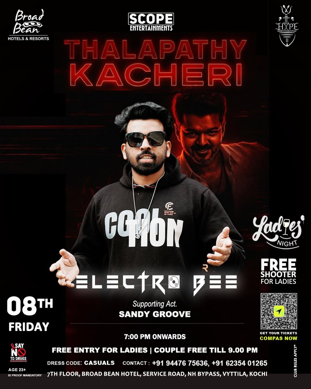 Thalapathy Kacheri Ft. DJ Electro Bee | Broad Bean Hotel, Vyttila, Kochi