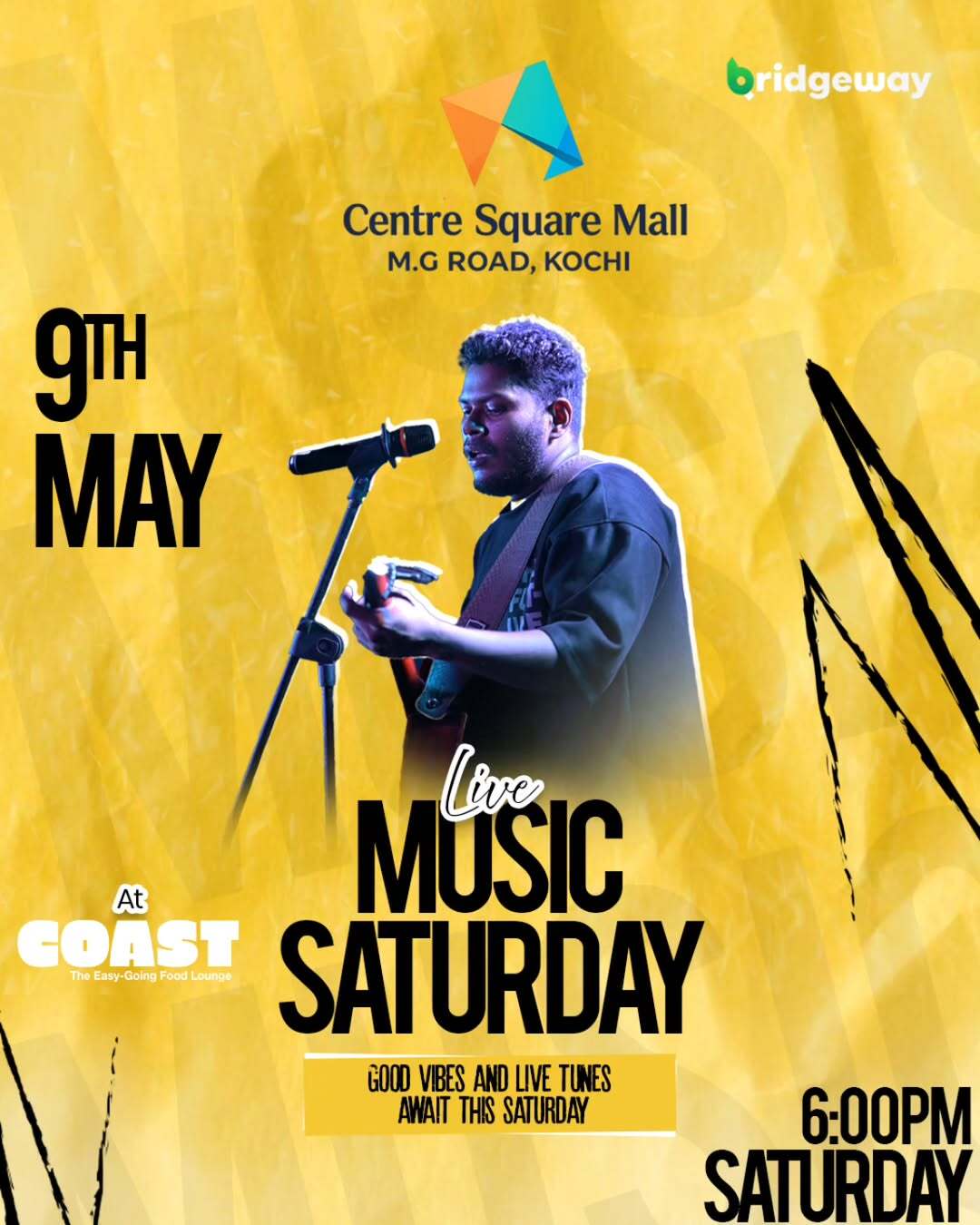 Live Music Saturday | COAST – The Easy-Going Food Lounge, Centre Square Mall, Kochi