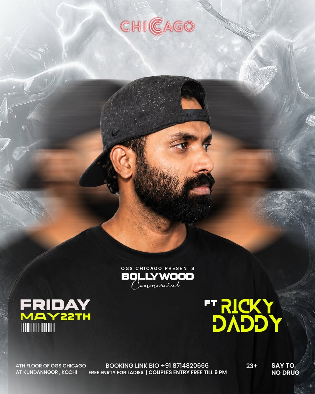 Bollywood Commercial Night featuring Ricky Daddy | OG’s Chicago, Kundannoor, Kochi