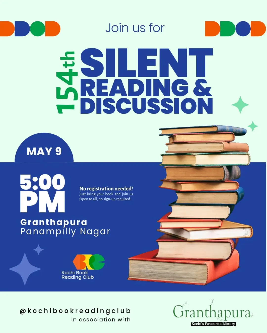 Silent Reading and Discussion - 154th Edition | Granthapura library, Panampilly Nagar, Kochi