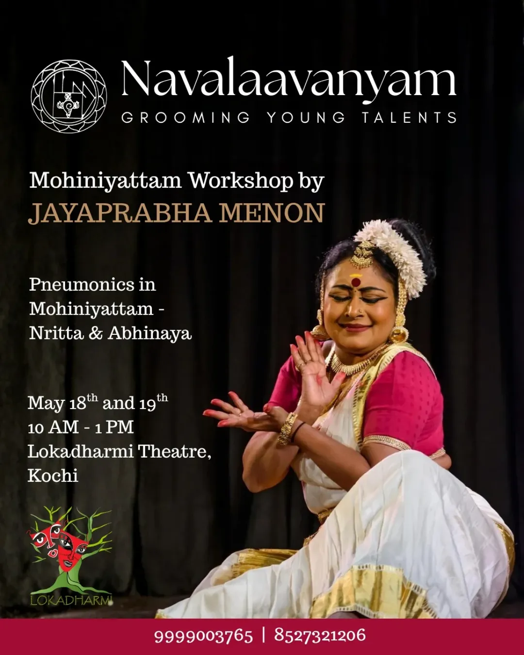 Mohiniyattam Workshop by Jayaprabha Menon | Lokadharmi Theatre, Kochi