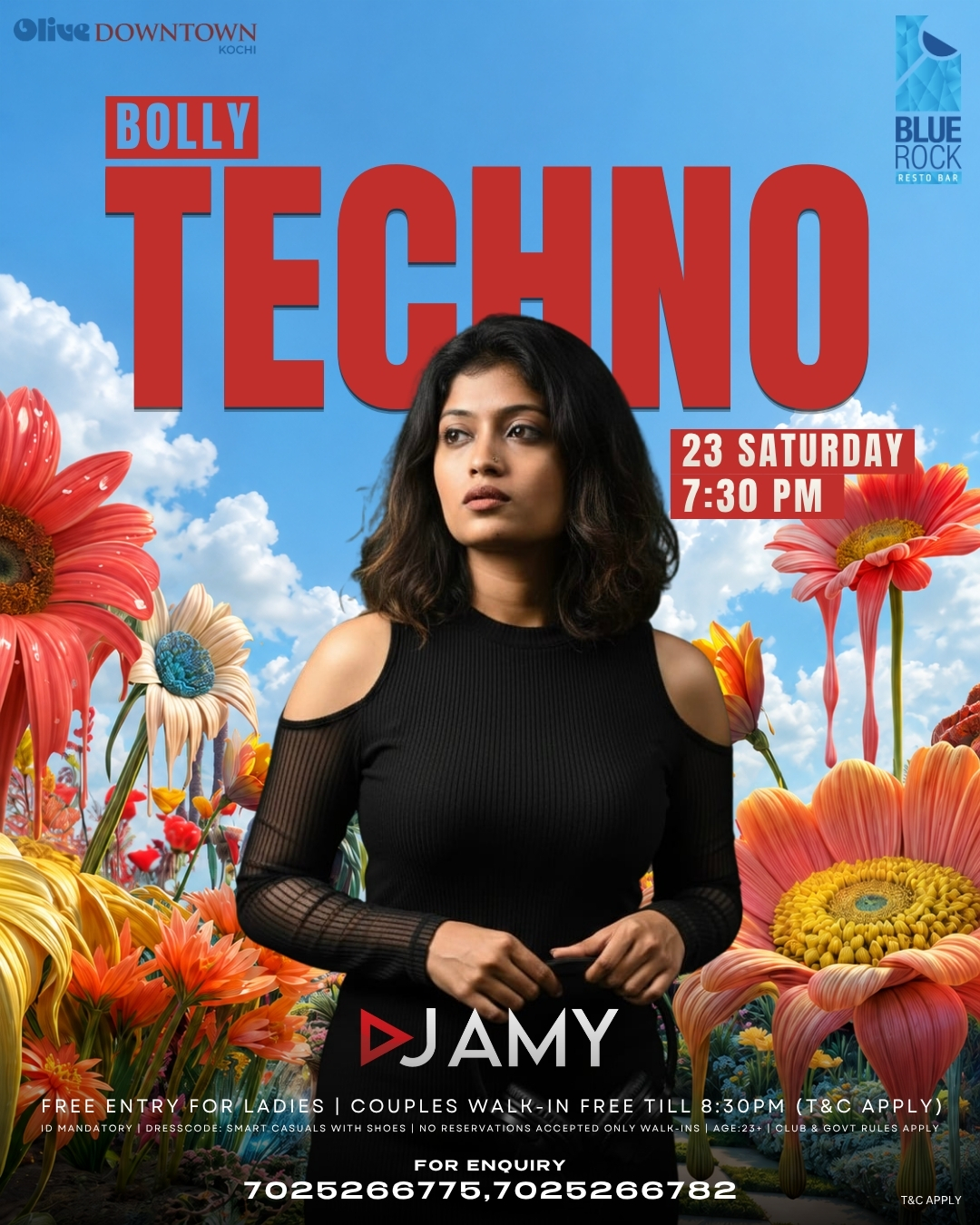 Bolly Techno Night Featuring DJ Amy | Blue Rock Resto Bar, Olive Downtown Kochi