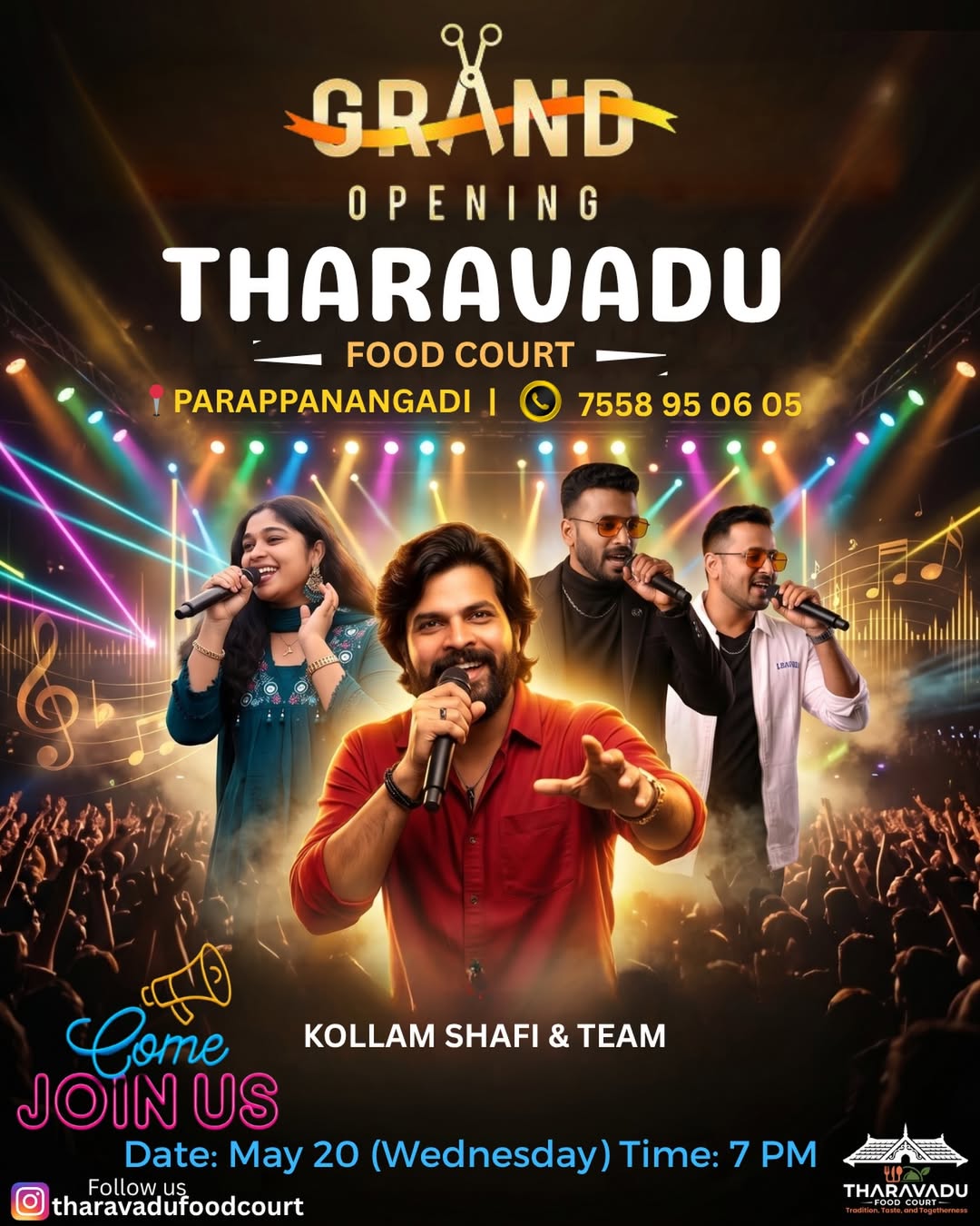 Tharavadu Food Court Grand Opening Featuring Kollam Shafi & Team | Parappanangadi