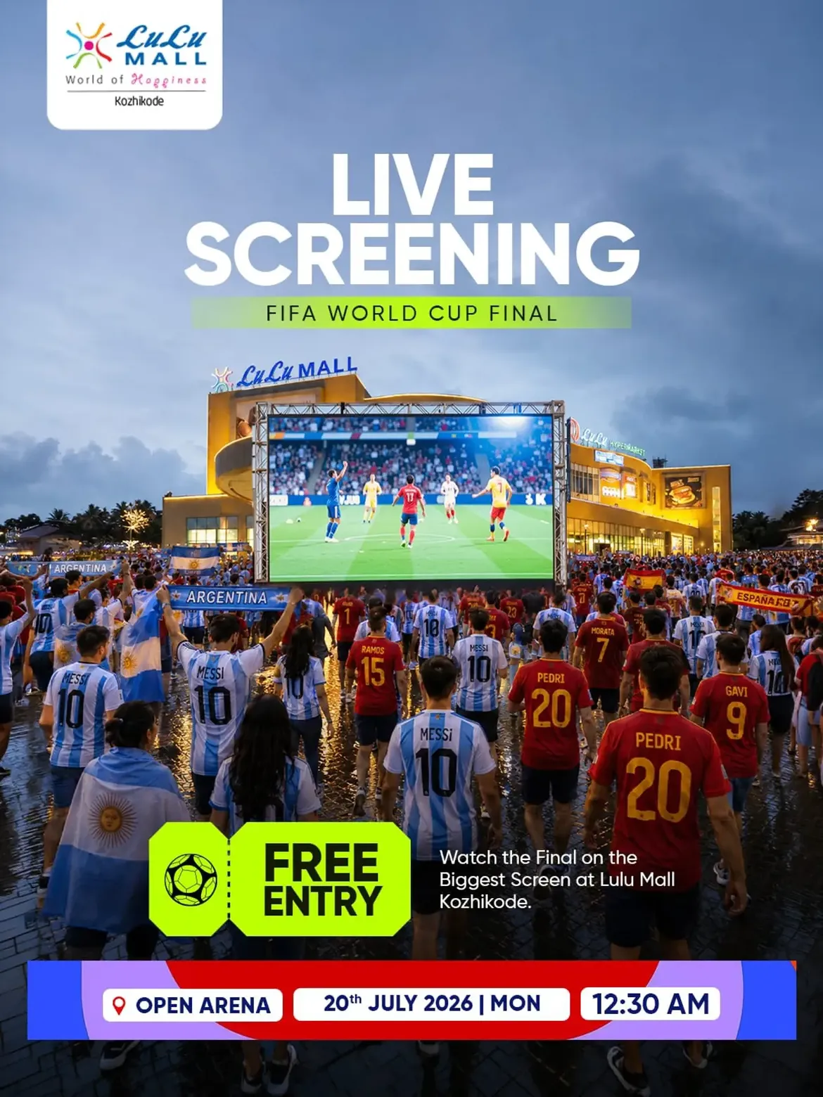 FIFA World Cup Final Live Screening | LuLu Mall Kozhikode Open Arena