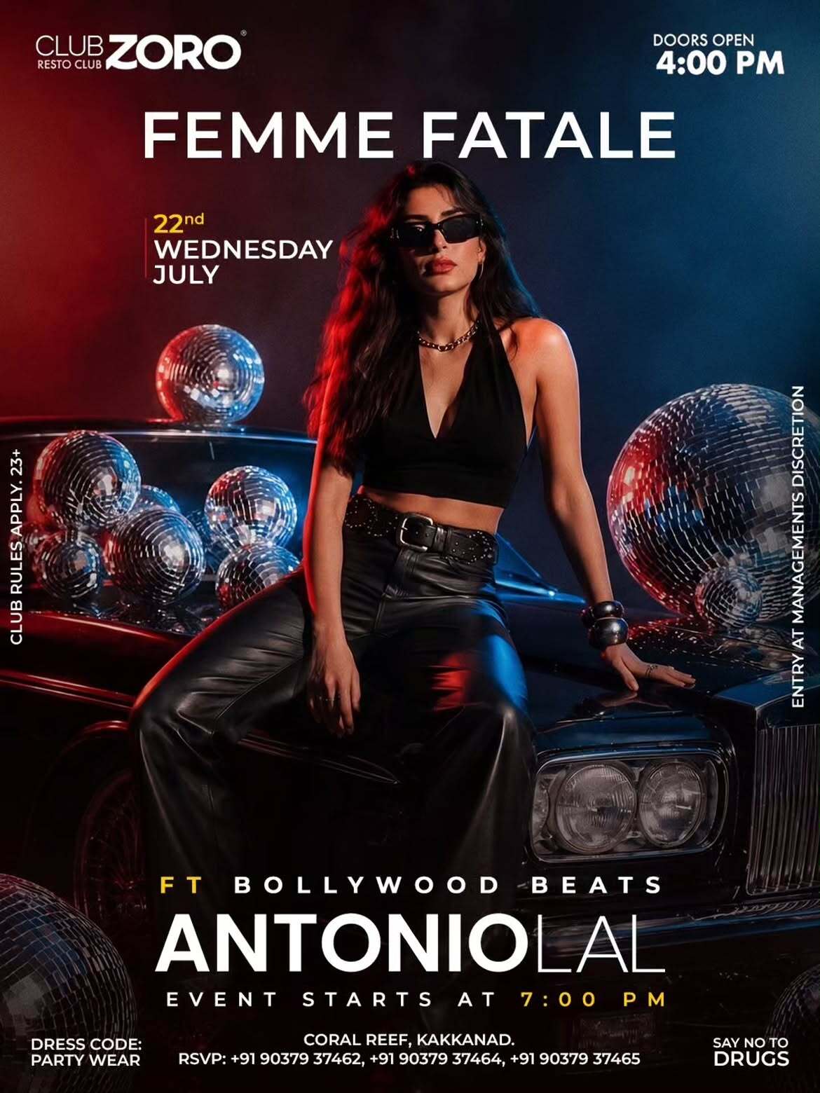 Femme Fatale by Antonio Lal | Club Zoro, Coral Reef, Kakkanad