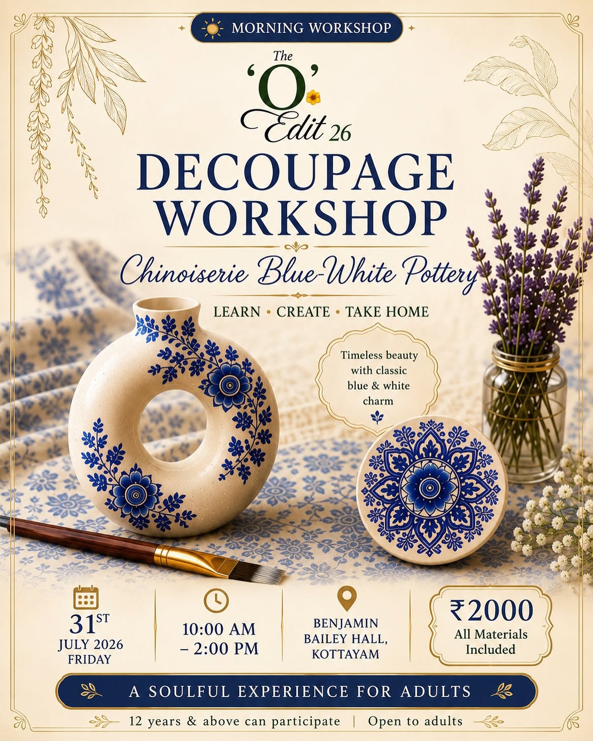 # Decoupage Workshop | The O Edit ’26 | Benjamin Bailey Hall, Kottayam