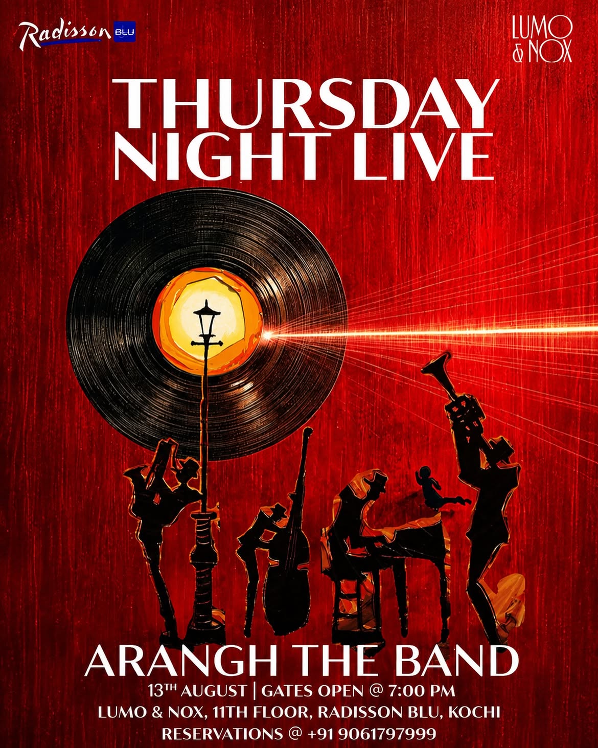 Thursday Night Live by Arangh The Band | LUMO & NOX, Radisson Blu, Kochi
