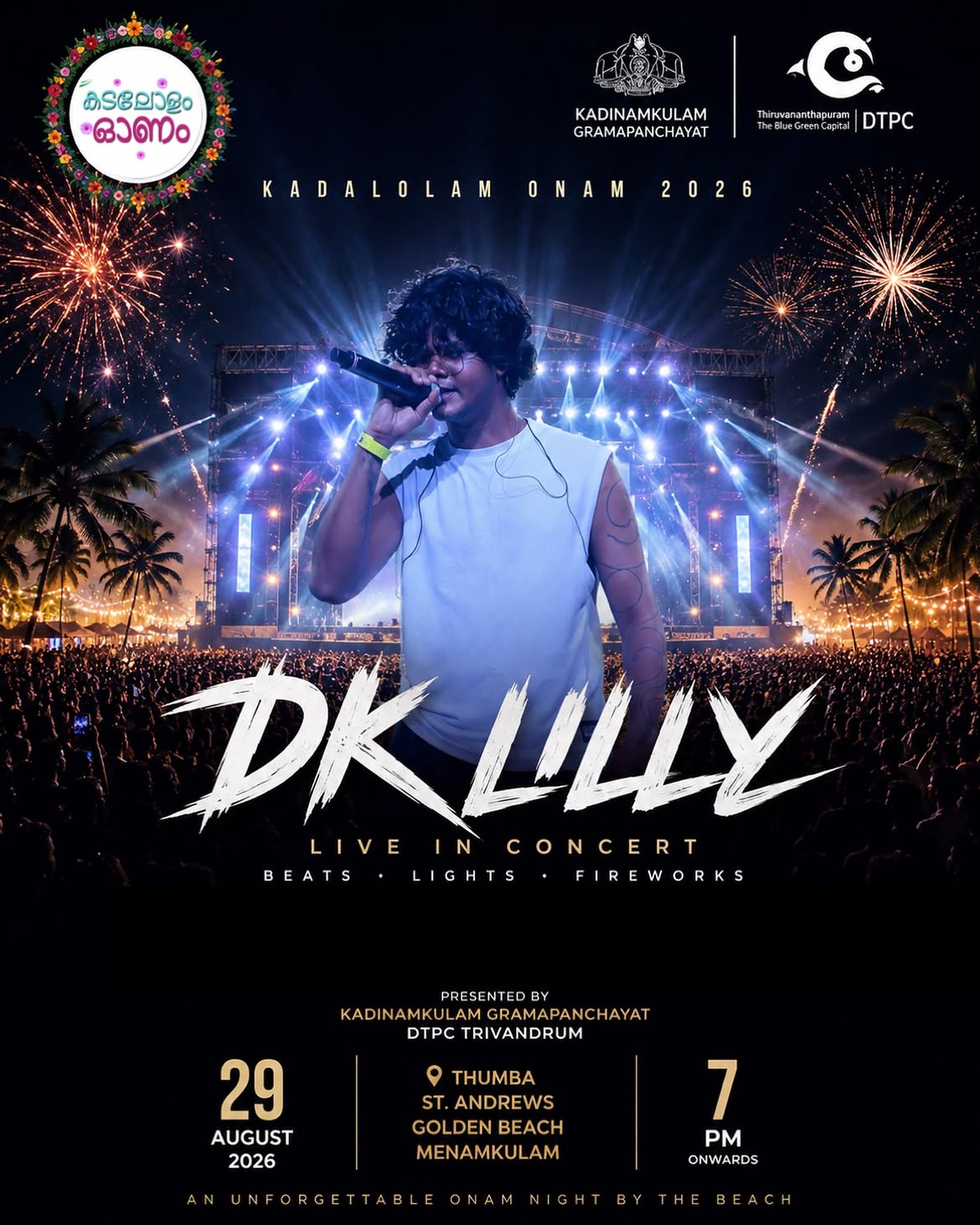 KADALOLAM ONAM 2026 Ft. DK LILLY | Thumba St. Andrews Golden Beach, Menamkulam, Trivandrum