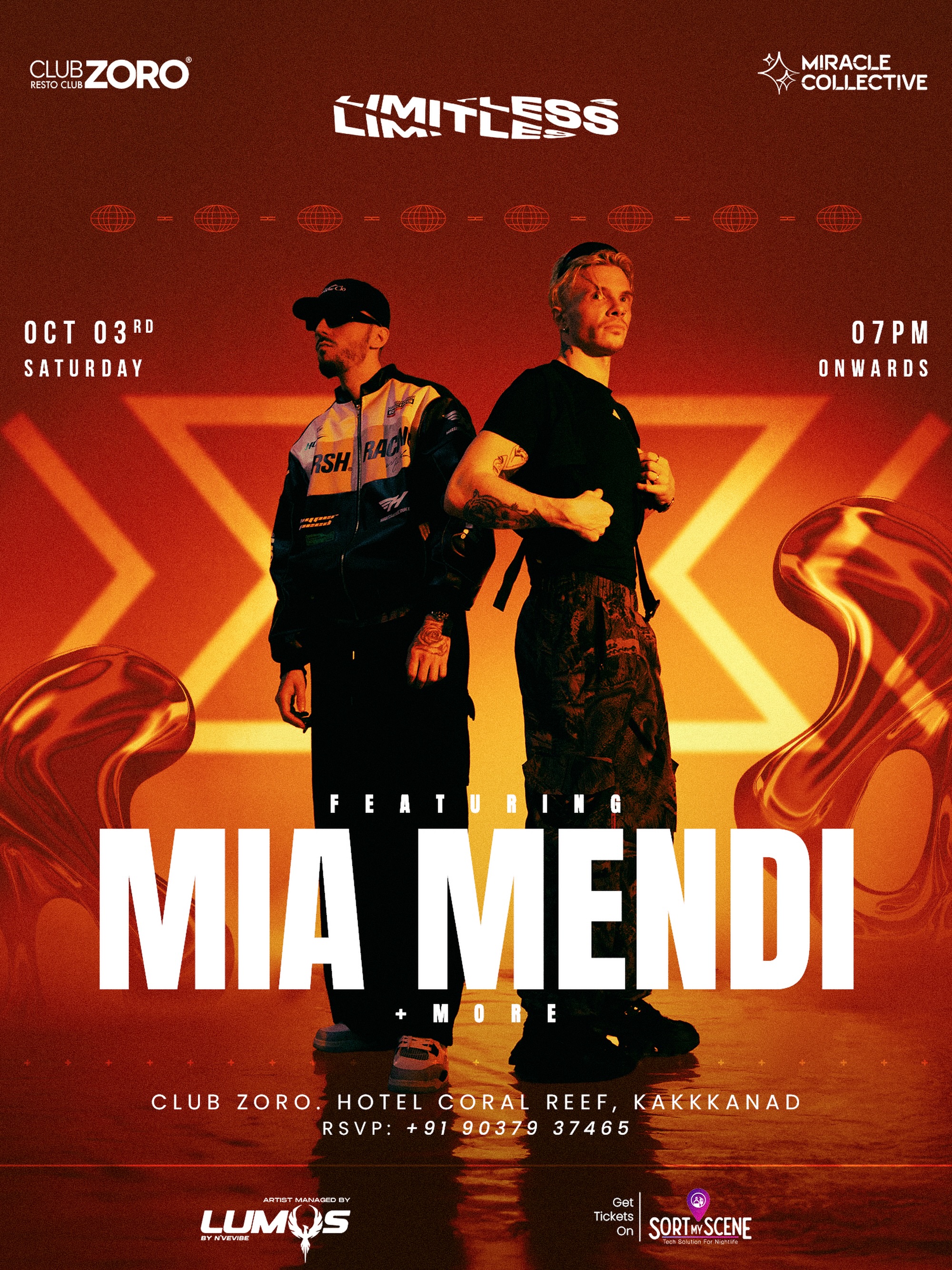 LIMITLESS featuring MIA MENDI | Club Zoro, Hotel Coral Reef, Kakkanad, Kochi