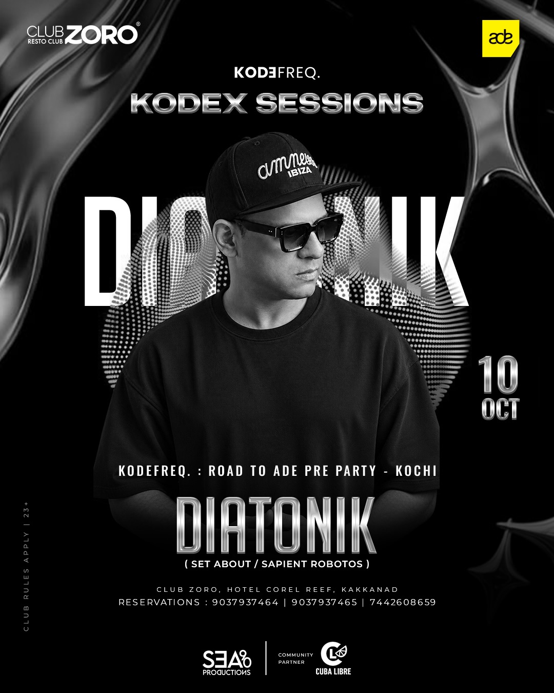 KODEFREQ. ROAD TO ADE PRE PARTY - KOCHI by DIATONIK | CLUB ZORO, HOTEL CORAL REEF, KAKKANAD, KOCHI