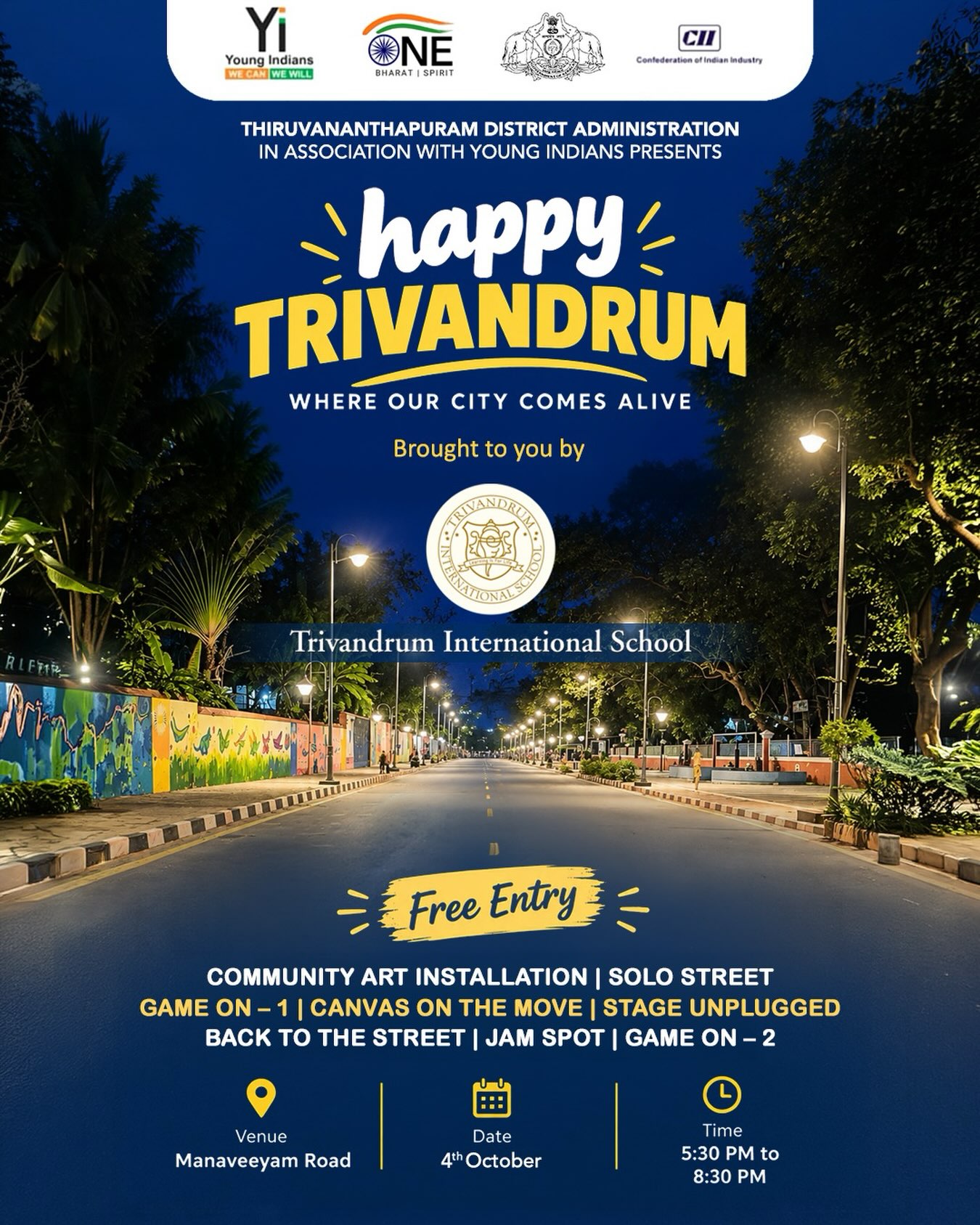 Happy Trivandrum | Manaveeyam Veedhi, Trivandrum