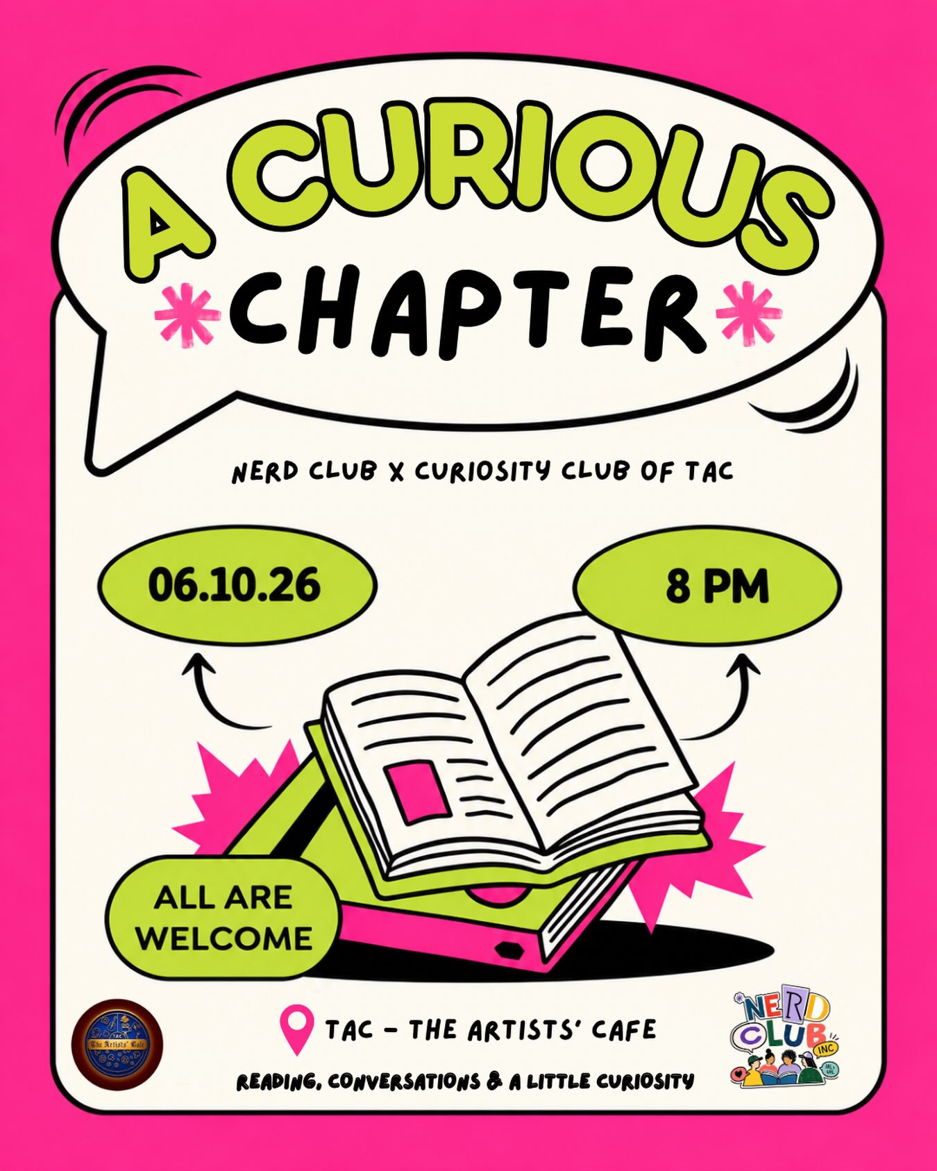 A Curious Chapter | TAC – THE ARTISTS' CAFE, Trivandrum
