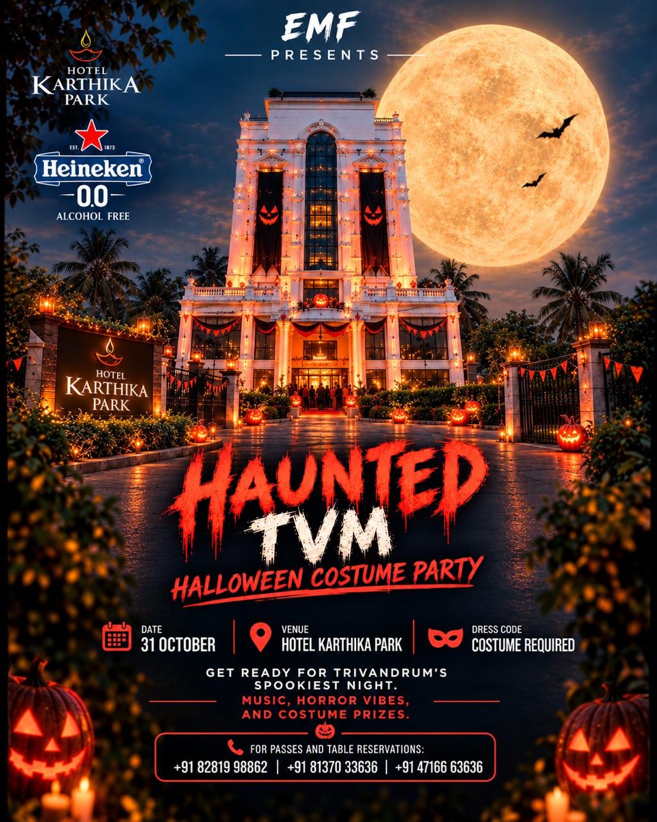 HAUNTED TVM: Halloween Costume Party | Hotel Karthika Park, Trivandrum