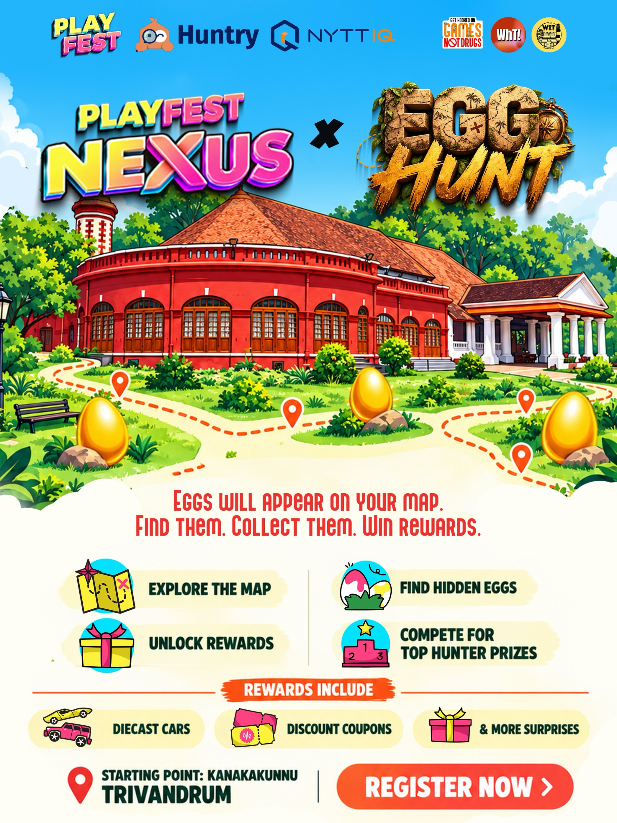 PlayFest Nexus — Egg Hunt | Kanakakunnu, Trivandrum