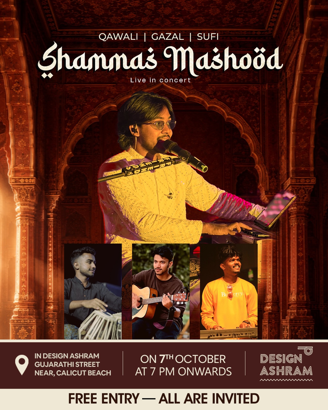 Shammas Mashood Live in Calicut | Design Ashram, Gujarati Street