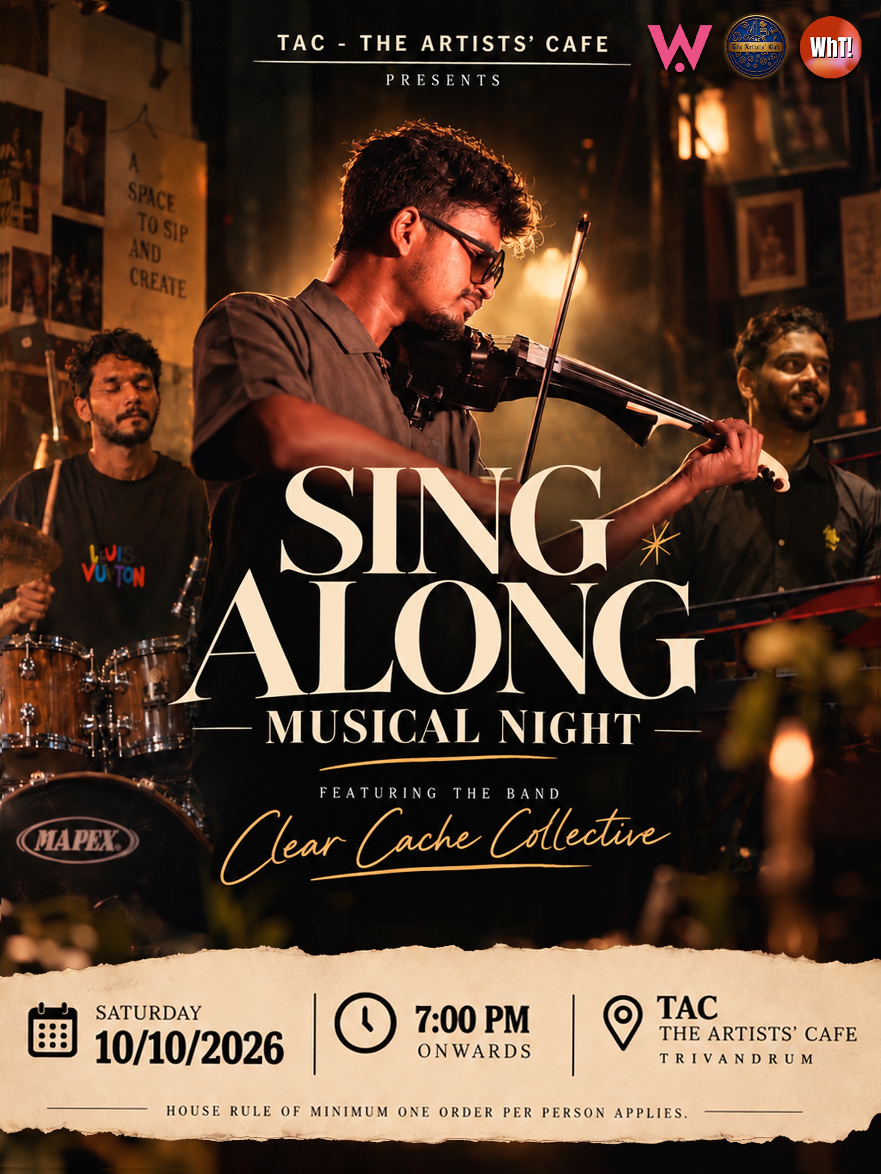 SING ALONG: MUSICAL NIGHT by Clear Cache Collective | TAC – The Artists' Cafe, Trivandrum