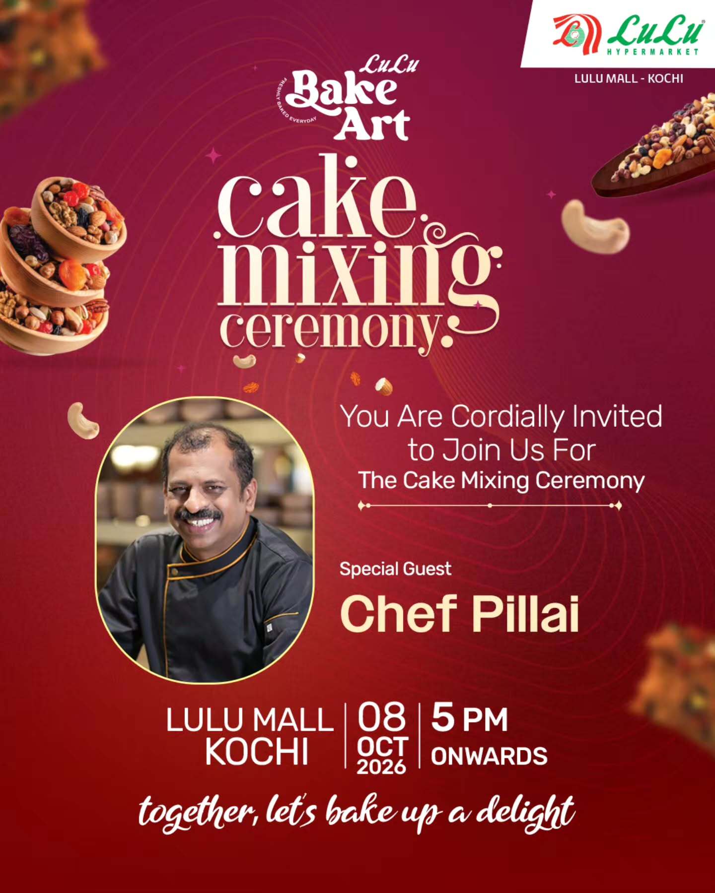 LuLu Bake Art Cake Mixing Ceremony | LuLu Mall, Kochi