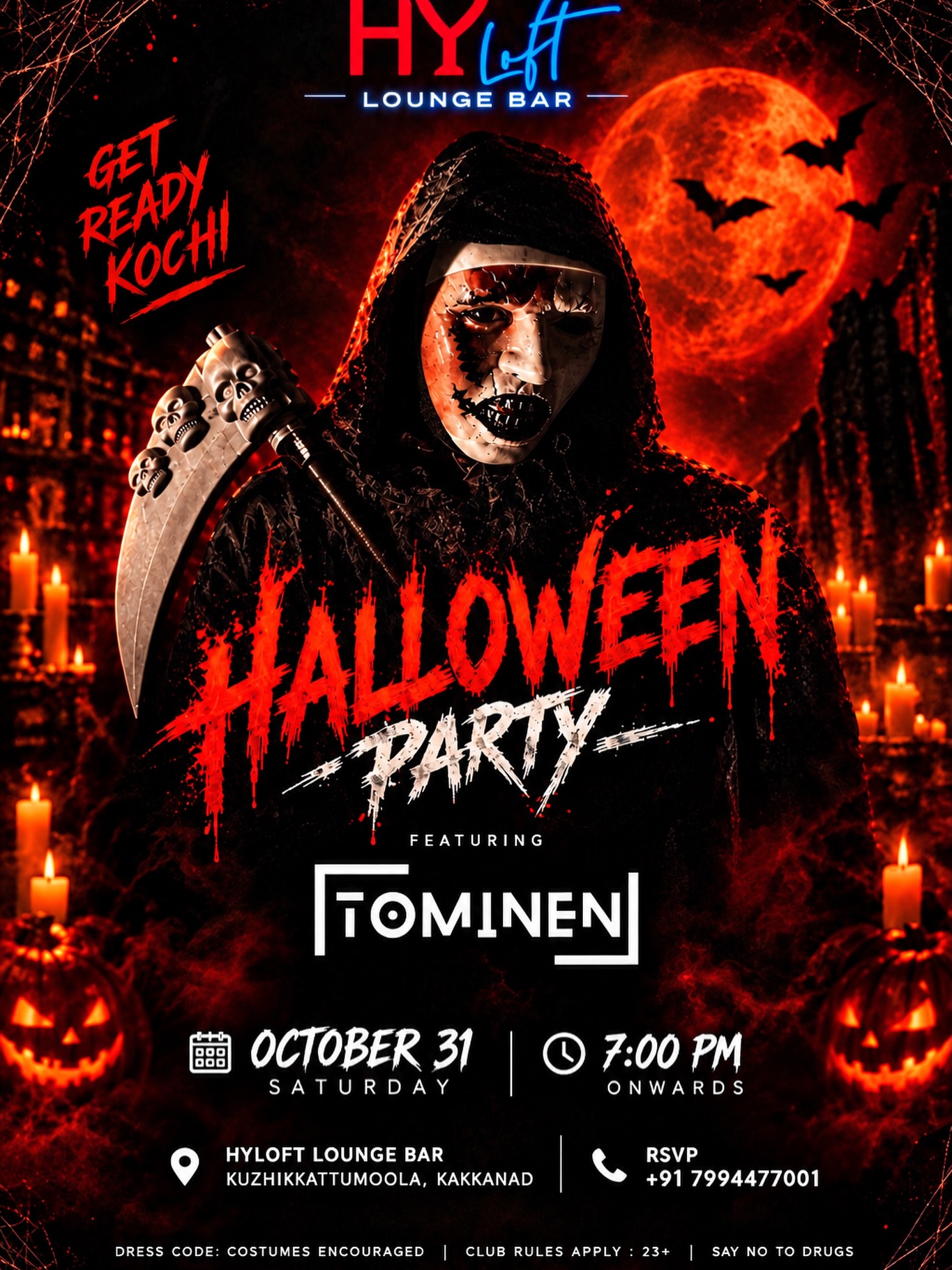 Halloween Party Featuring TOMINEN | HYLOFT LOUNGE BAR, Kuzhikkattumoola, Kakkanad, Kochi