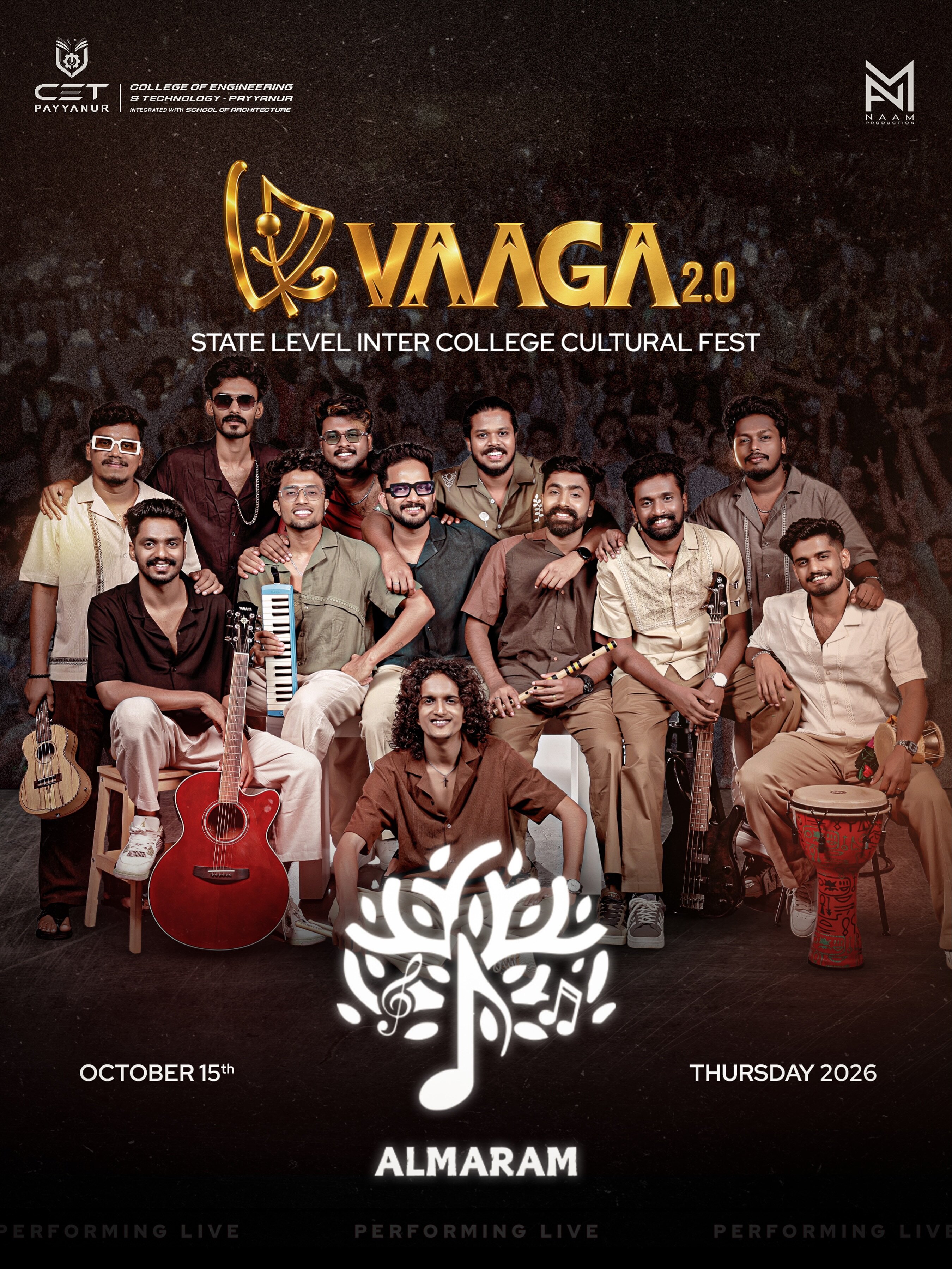 ALMARAM Live at CET Payyanur | VAAGA 2.0 State Level Inter College Cultural Fest