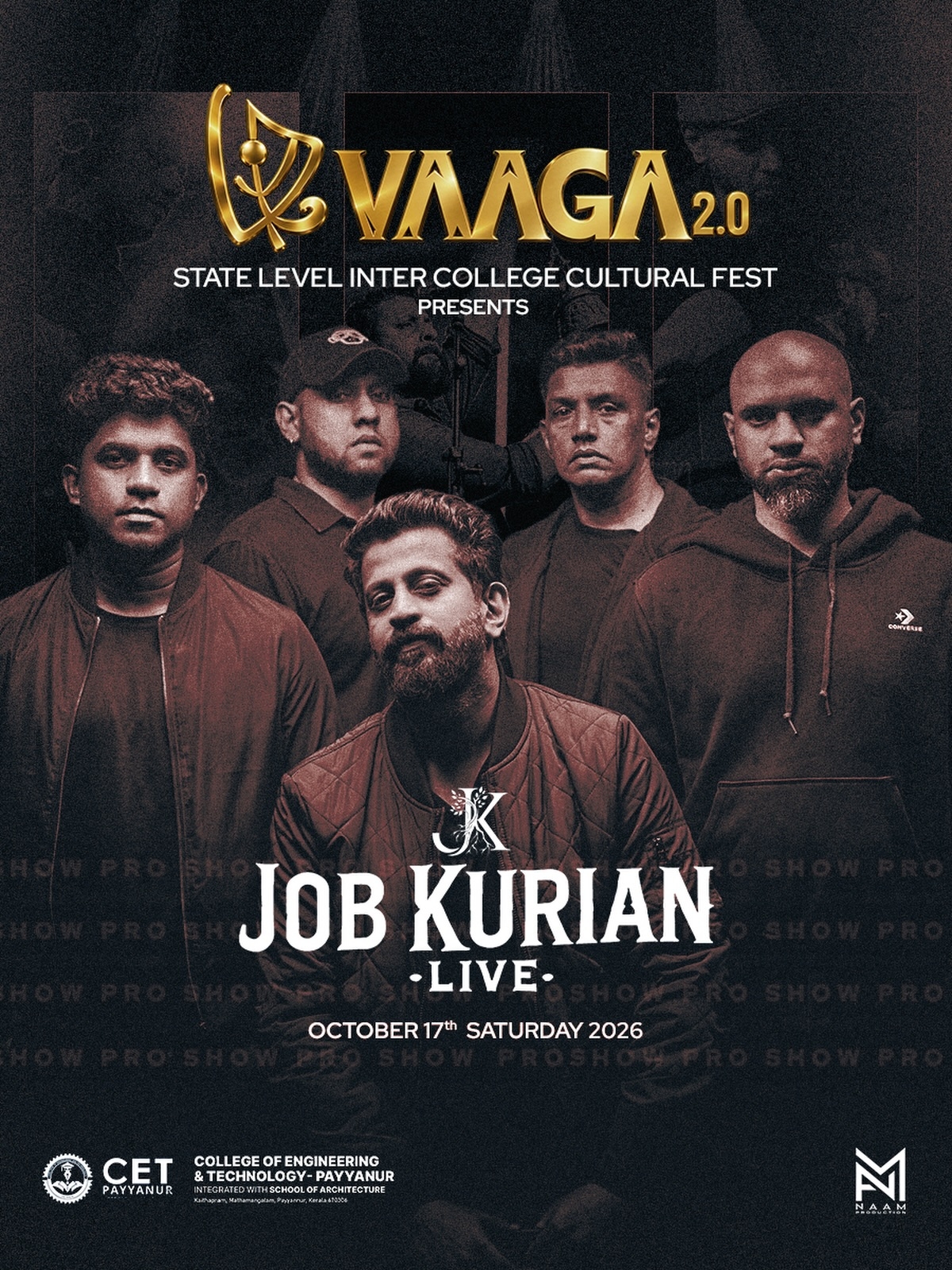 Job Kurian Live at CET Payyanur | VAAGA 2.0 State Level Inter College Cultural Fest