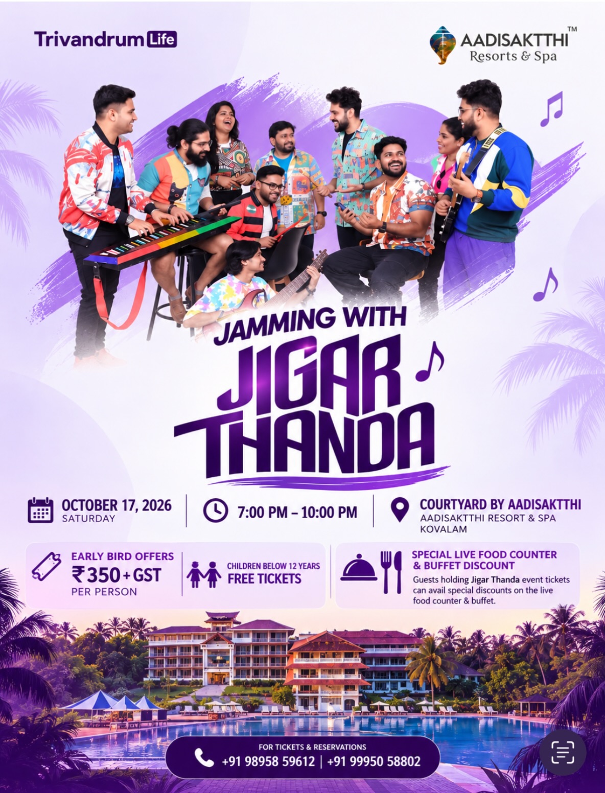 Jigar Thanda Live | Courtyard by Aadisakththi Resort & Spa, Kovalam