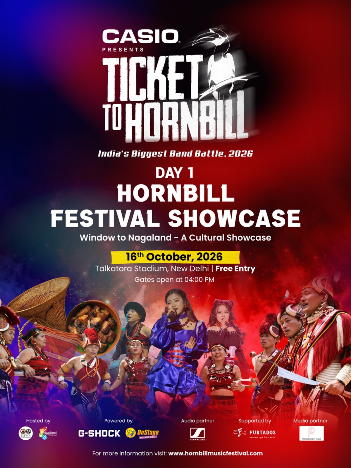 Ticket to Hornbill 2026 – Hornbill Festival Showcase | Talkatora Stadium, New Delhi
