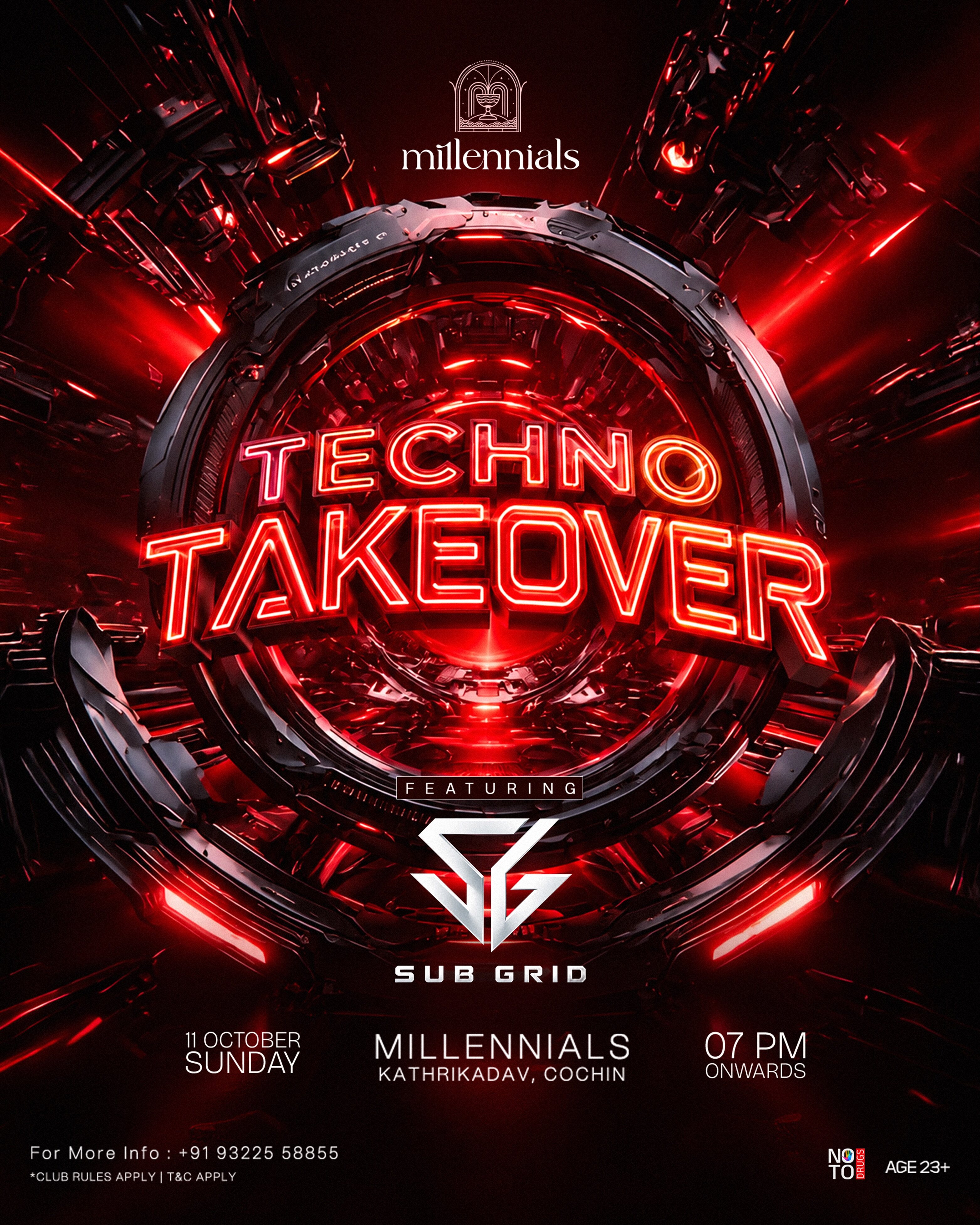 TECHNO TAKEOVER featuring SUB GRID | Millennials, Kathrikadavu, Cochin