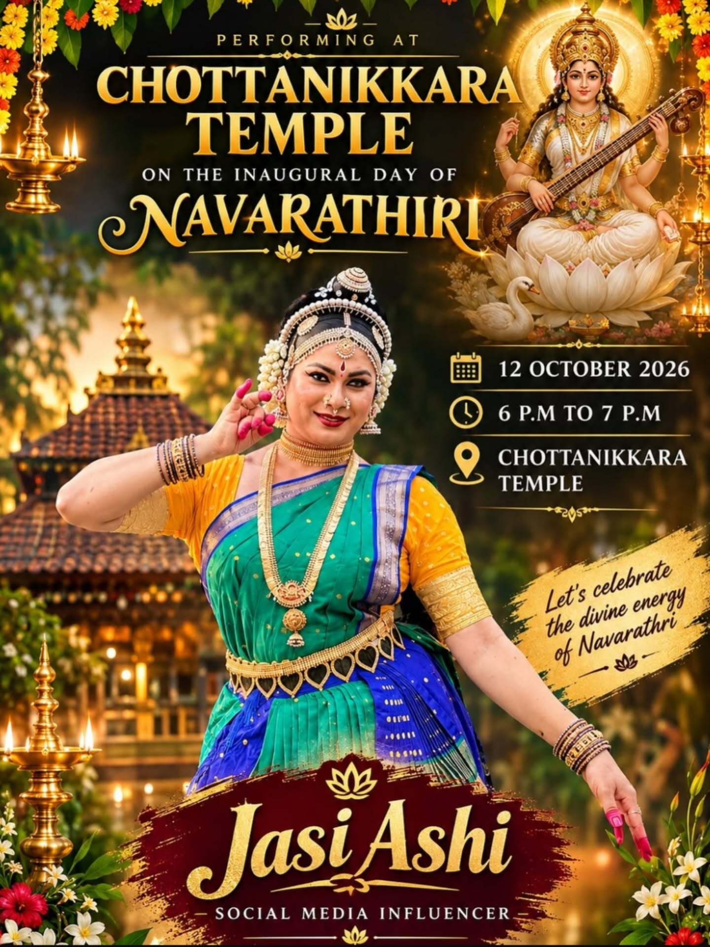 Jasi Ashi at Chottanikkara Temple | Navarathri Inaugural Day Performance