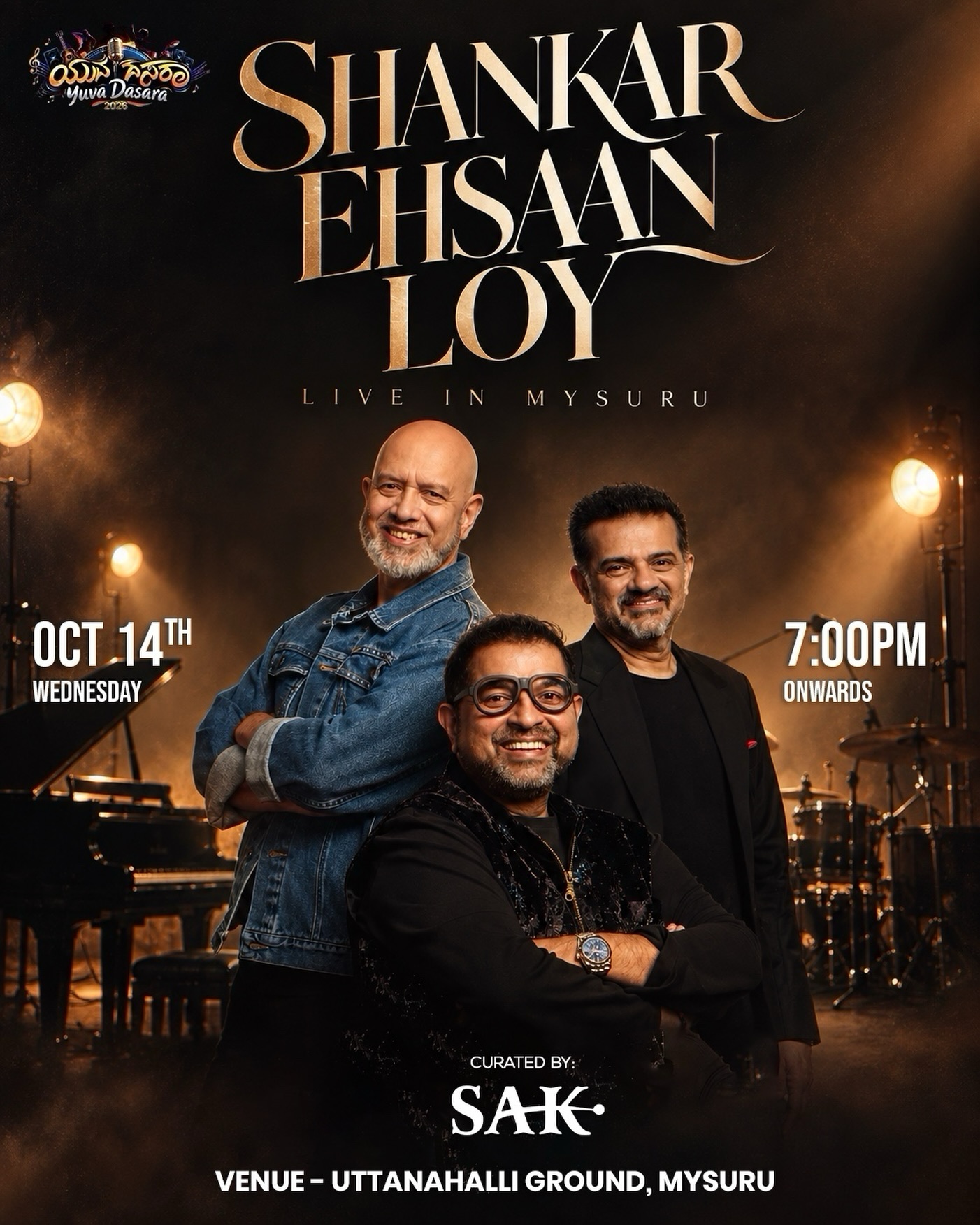 Shankar • Ehsaan • Loy Live in Mysuru | Yuva Dasara 2026 – Day 2, Uttanahalli Ground, Mysuru