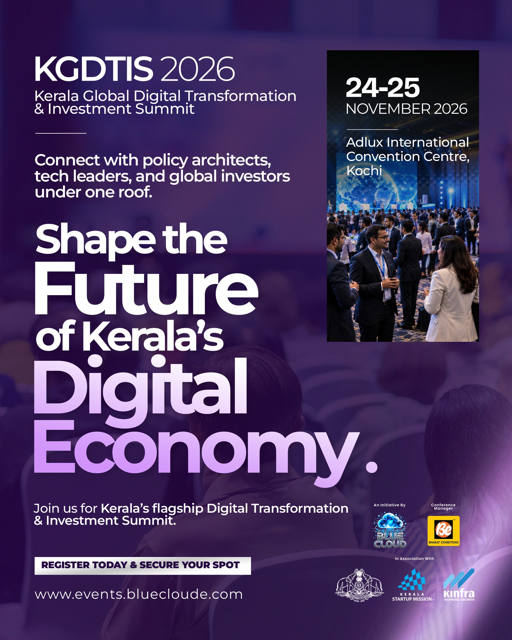 KGDTIS 2026 | Kerala Global Digital Transformation & Investment Summit, Adlux International Convention Centre, Kochi